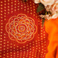 Rajasthani peela georgette saree with siroski border & butta work ##SR0143