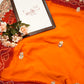 Rajasthani peela georgette saree with embroidery & butti work ##SR0147