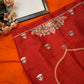 Rajasthani peela georgette saree with embroidery & butti work ##SR0147