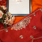 Rajasthani peela georgette saree with embroidery & butti work ##SR0147