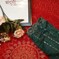 Rajasthani chunri lotus bandhej saree with siroski border and butta ##SR0148