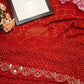 Rajasthani bandhej chunri lotus print saree with siroski border ##SR0149