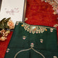 Rajasthani chunri viscose fabric  embroidery saree with contrast blouse ##SR0155