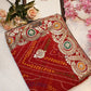 Rajasthani chunri print  Geogrette fabric saree with gota patti work contrast blouse ##SR0158