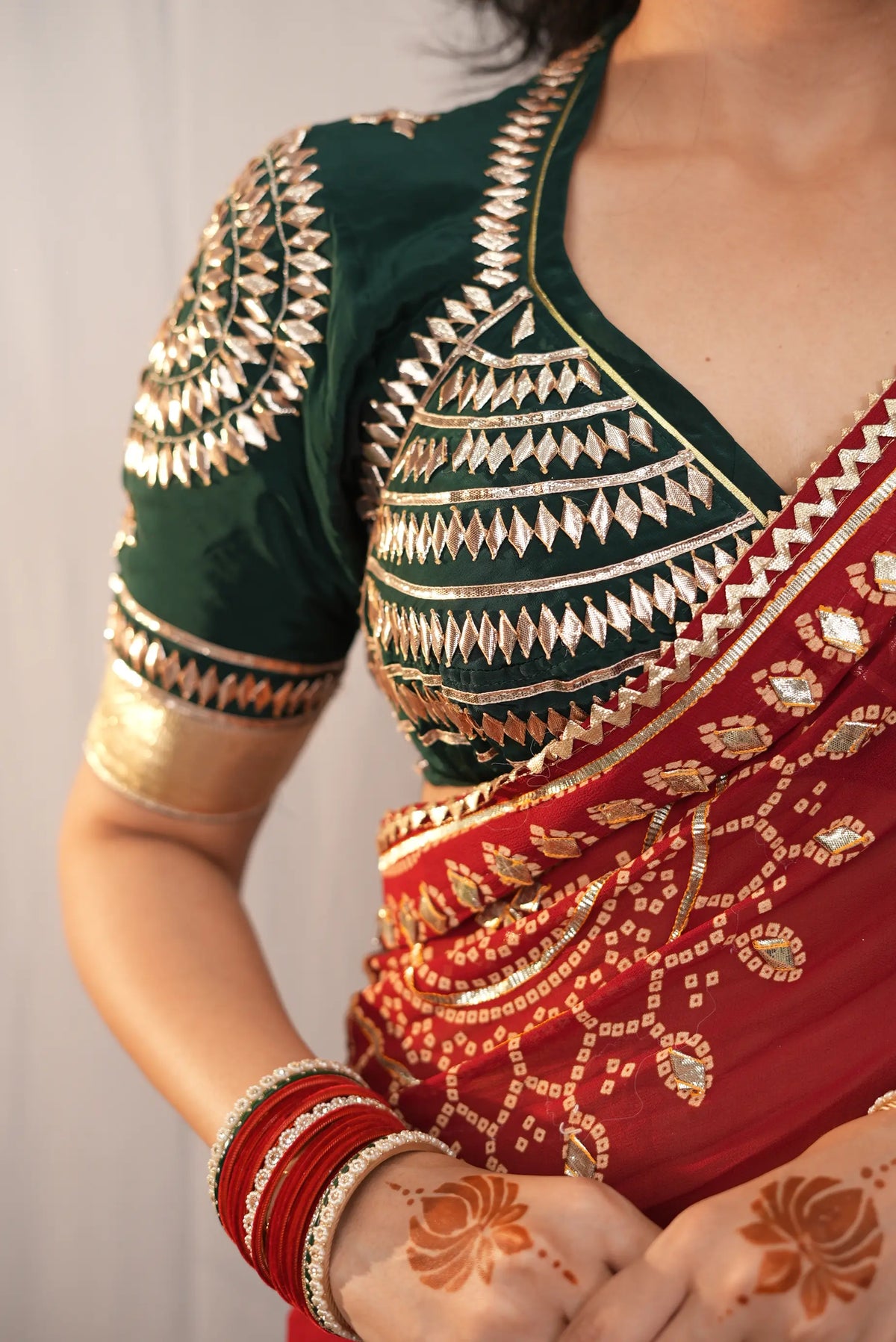 Suman Aangi Blouse with Kaccha Gota Patti Work (PRE-BOOKING ITEM)