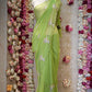 FIGURE PATTERN SAREE WITH SEQUENCE & CUTDANA WORK ON ROYAL GEORGETTE FABRIC (WITH BLOUSE) ##SR598