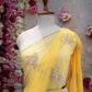 FIGURE PATTERN SAREE WITH SEQUENCE & CUTDANA WORK ON ROYAL GEORGETTE FABRIC (WITH BLOUSE) ##SR598