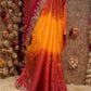 CHINON FABRIC BANDHANI SAREE WITH PITA AND CUTWORK WITH BUTI (WITH BLOUSE) ##SR601
