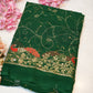 Moss Georgette Fabric with Aari Tari Work – 5.5 Meter Cut (Without Blouse) ##SR003