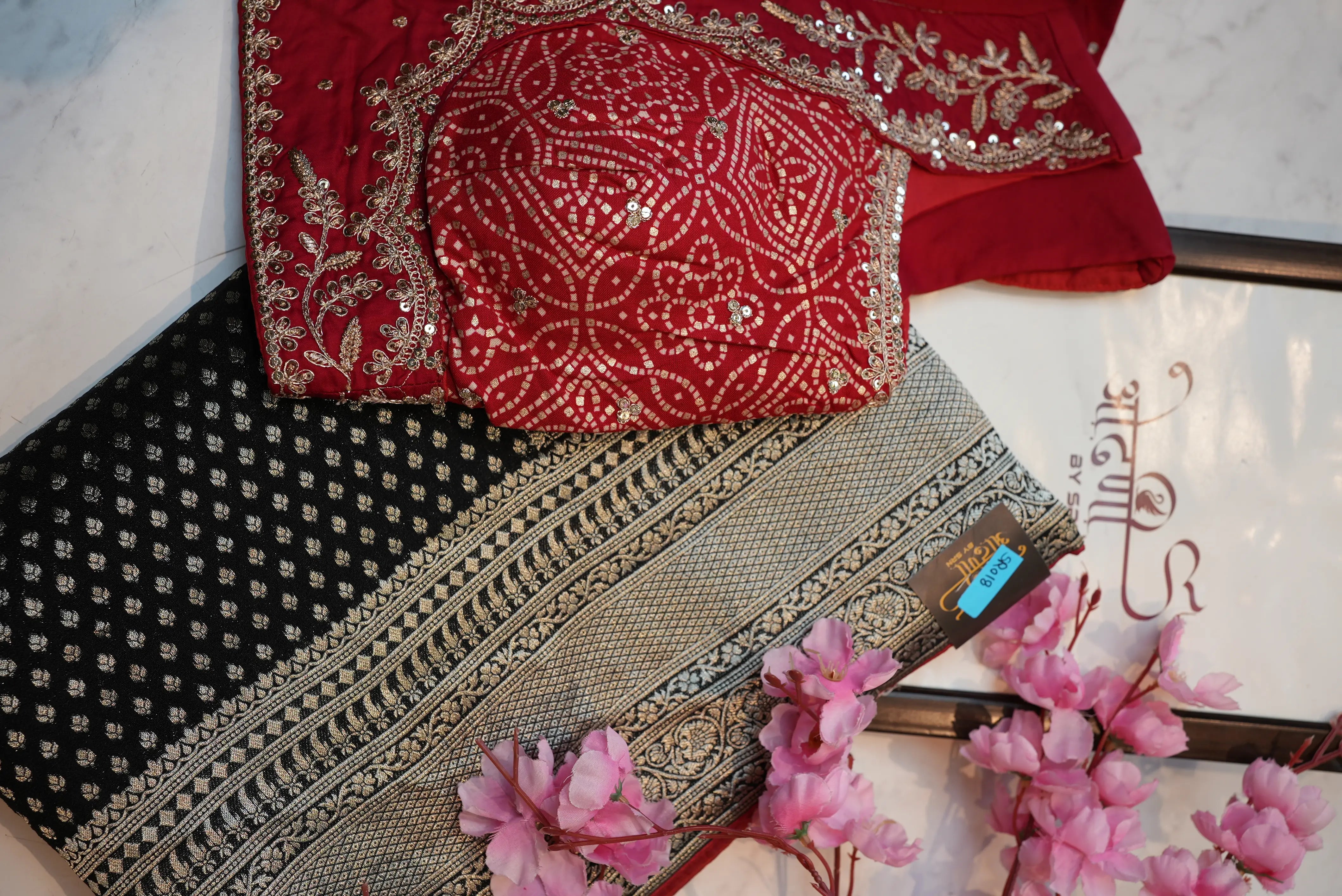 Banarasi Silk Weaving Saree with Stitched Heavy Blouse ##SR018
