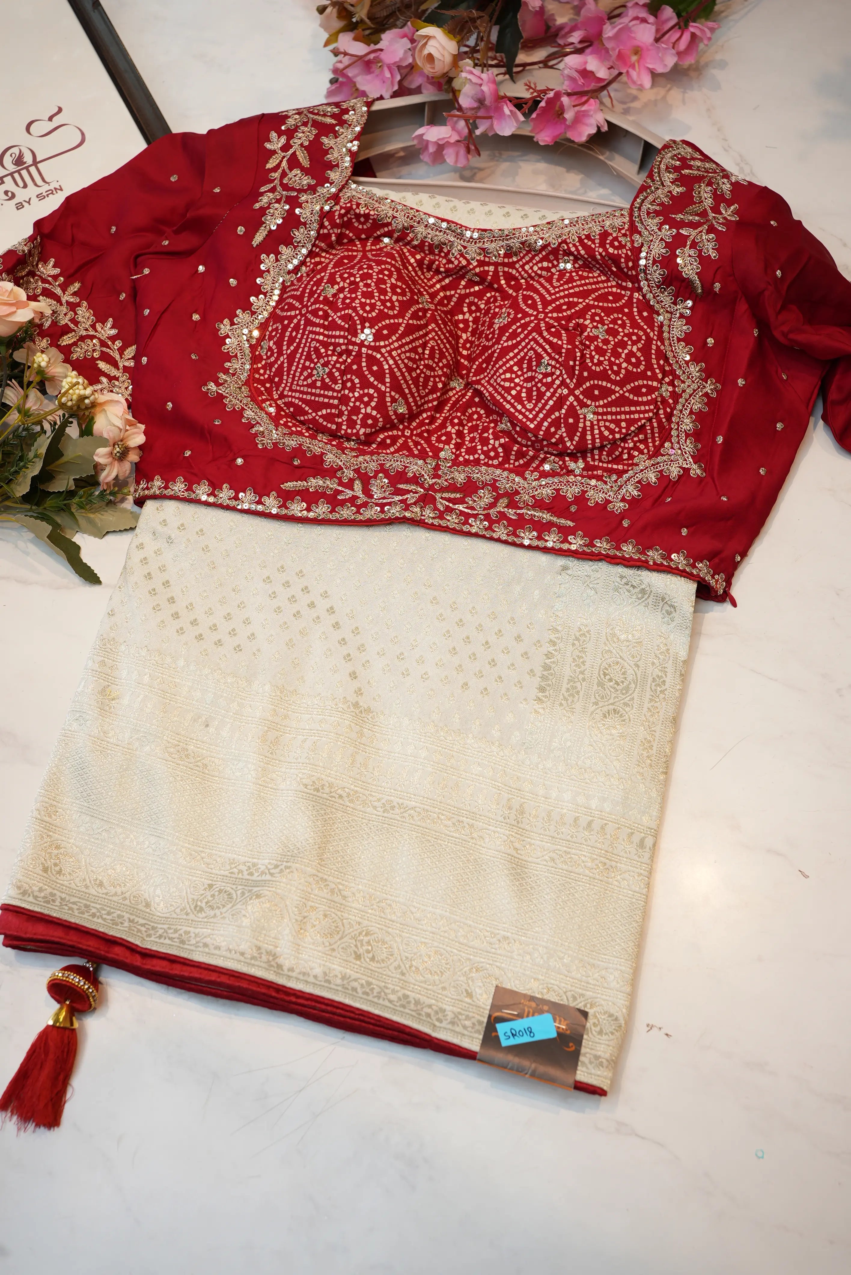 Banarasi Silk Weaving Saree with Stitched Heavy Blouse ##SR018
