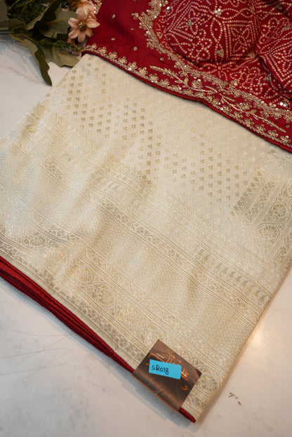 Banarasi Silk Weaving Saree with Stitched Heavy Blouse ##SR018