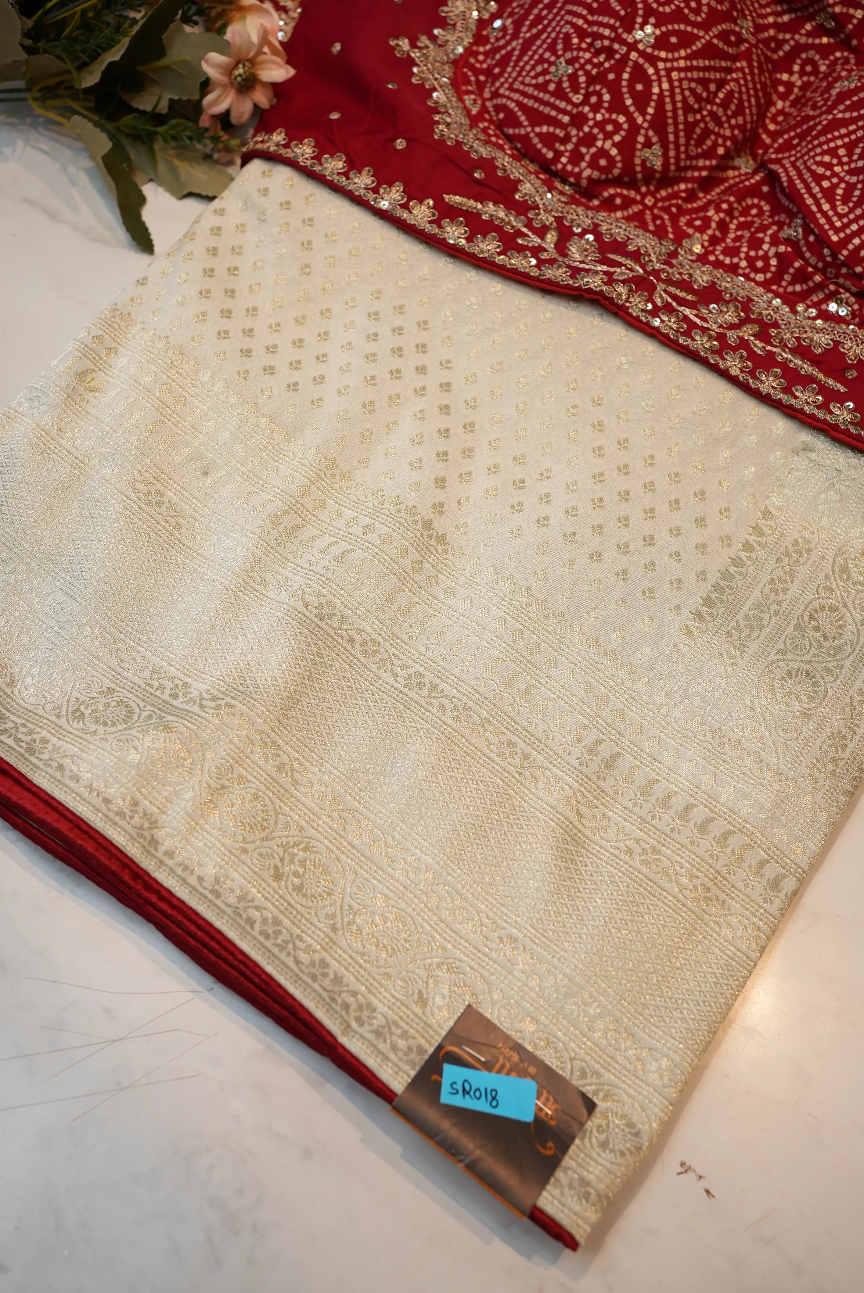 Banarasi Silk Weaving Saree with Stitched Heavy Blouse ##SR018