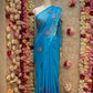 GEORGETTE FABRIC SAREE WITH MULTI SEQUENCE BUTTERFLY BUTTA WORK (WITH BLOUSE) ##SR599