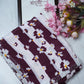 SUMMER SPECIAL ROYAL CHINON FABRIC SAREE WITH FLOWER PRINT ##SR012