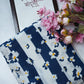SUMMER SPECIAL ROYAL CHINON FABRIC SAREE WITH FLOWER PRINT ##SR012
