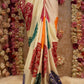 GAJJI SILK FABRIC BANDHANI SAREE WITH KACCHI GOTAPATTI WORK & MULTI COLOUR LADDU BANDHEJ WITH LAKDI PATTA DESIGN (WITH BLOUSE)     ##SR0325