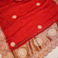 Banglore silk saree with gota patti work & Scallop border rich pallu ##SR0110