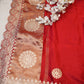 Banglore silk saree with gota patti work & Scallop border rich pallu ##SR0110