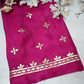 Kachii Gota Patti Handwork Jacket (Unstitched) RANI PINK ##HB001