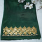 Gota Patti and Zardozi Handwork Blouse on Silk Fabric (Unstitched) GREEN ##HB003