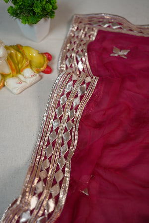 HANDWORK DUPPATA WITH GOTAPATTI WORK        ##DP001