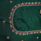 Zardozi and Cutdana Handwork Blouse on Silk Fabric (Unstitched) GREEN ##HB008