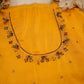 Magam Handwork Blouse on Silk Fabric (Unstitched) YELLOW ##HB009