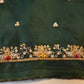 Zardozi Handwork Blouse on Silk Fabric (Unstitched) GREEN ##HB012