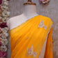 FIGURE PATTERN SAREE WITH SEQUENCE & CUTDANA WORK ON ROYAL GEORGETTE FABRIC (WITH BLOUSE)  ##SR610