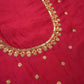 Gota Patti & Cutdana Handwork on Upada Silk with Bead Detailing (Unstittched) RANI PINK ##HB021