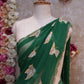 FIGURE PATTERN SAREE WITH SEQUENCE & CUTDANA WORK ON ROYAL GEORGETTE FABRIC (WITH BLOUSE)  ##SR610