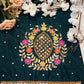 Heavy Maggam Handwork Blouse on Upada Silk Fabric (UNSTITCHED) GREEN  ##HB025