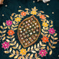 Heavy Maggam Handwork Blouse on Upada Silk Fabric (UNSTITCHED) GREEN  ##HB025