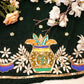 Kalash Design Gotta Patti Handwork Blouse on Velvet Fabric (UNSTITCHED) GREEN ##HB027