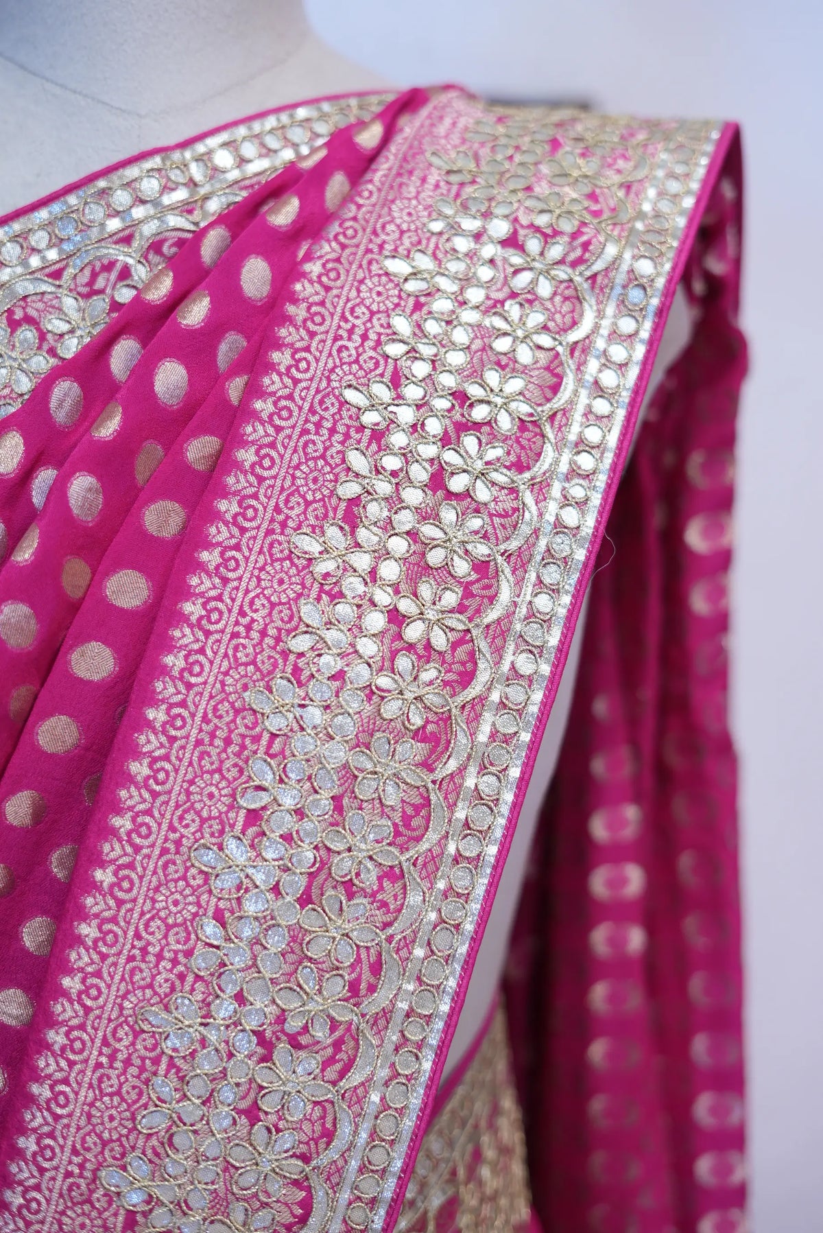 Royal Pink Banarasi Style Saree