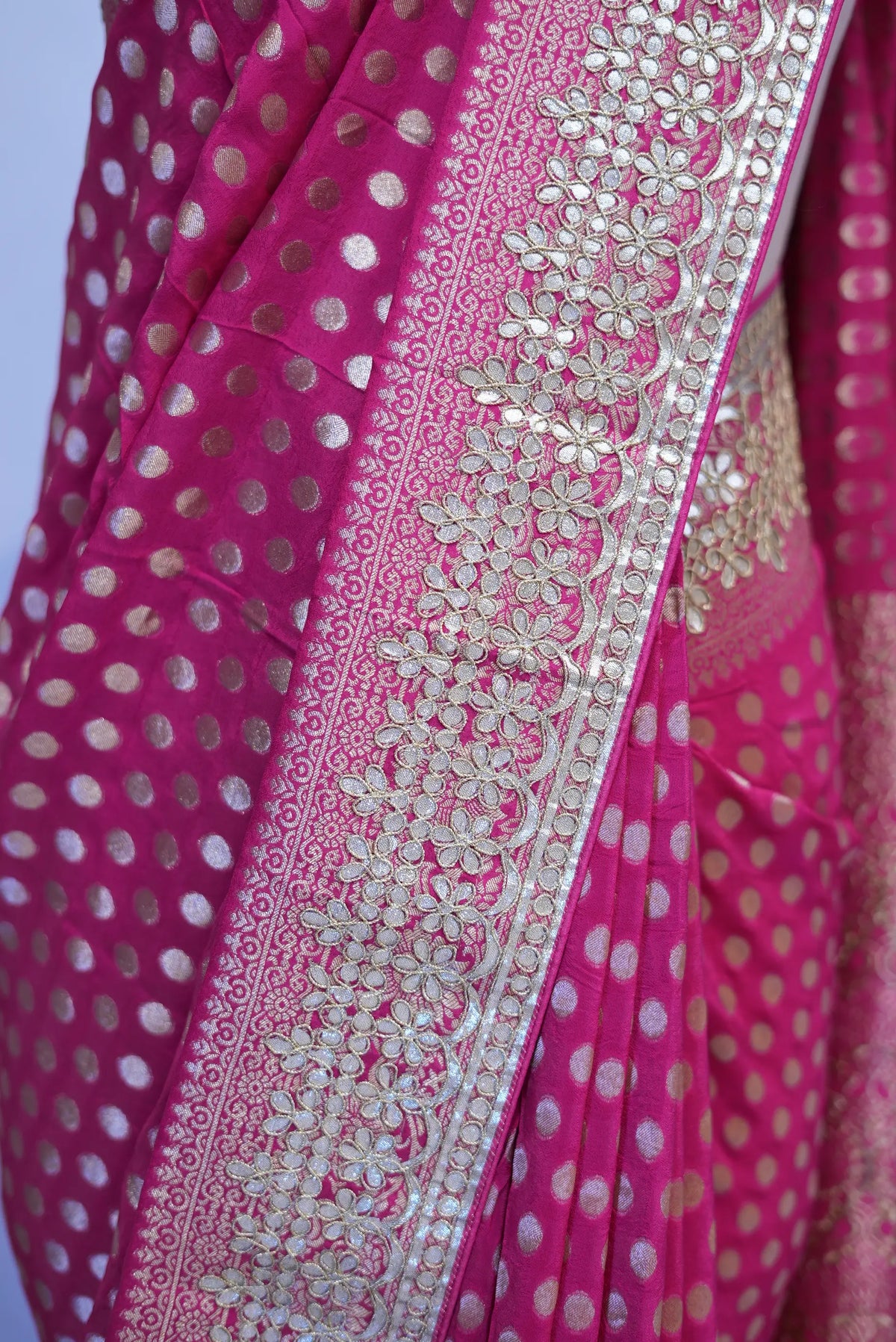 Royal Pink Banarasi Style Saree
