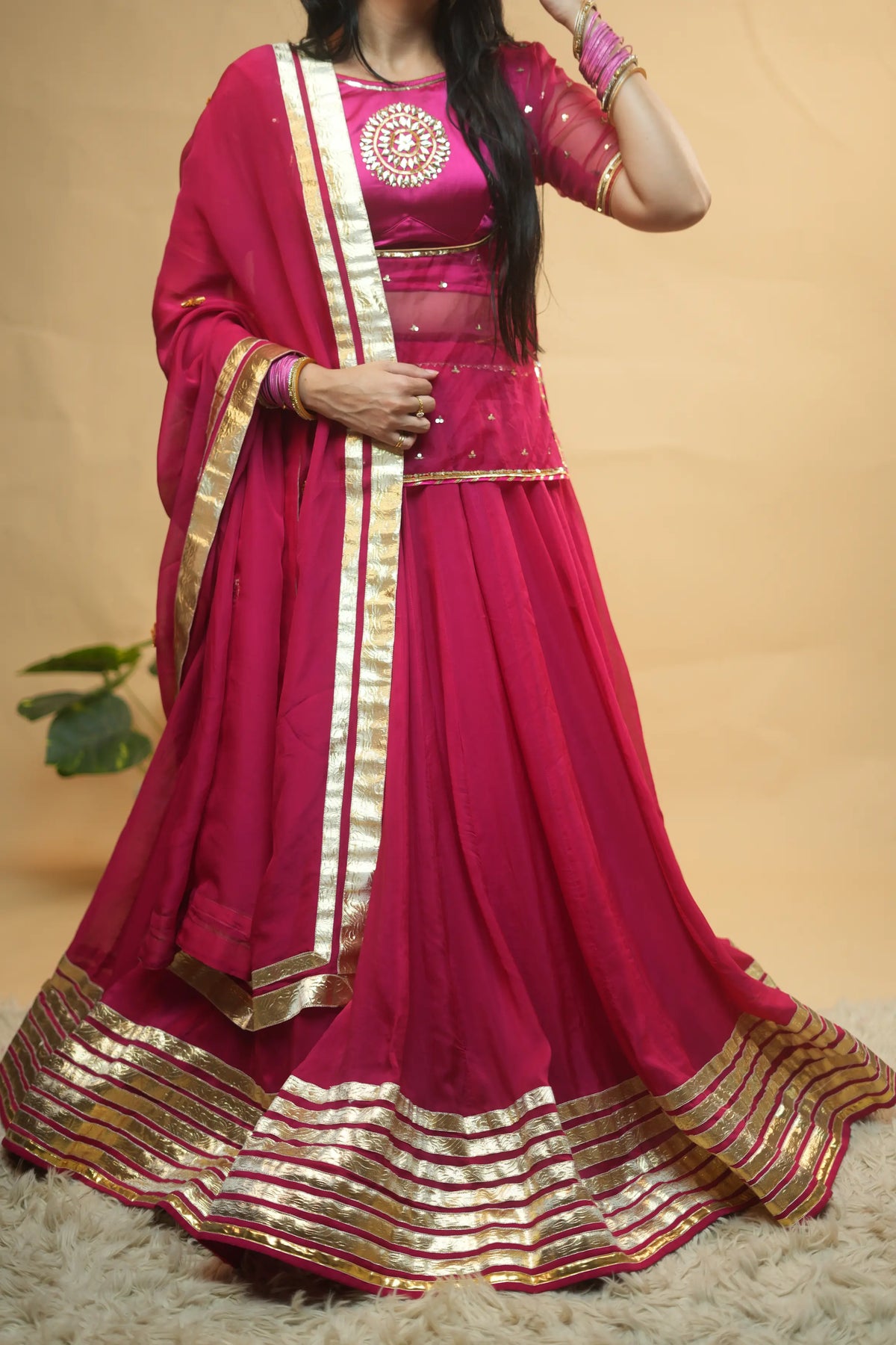 Traditional Rajputi Design Lehenga Set (Pre-Booking Item)