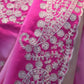 ROYAL CREPE FABRIC SAREE IN DOUBLE TONE WITH BUTI AND AARI WORK BORDER  (WITH AARI WORK BLOUSE ) ##SR611