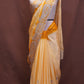ROYAL CREPE FABRIC SAREE IN DOUBLE TONE WITH BUTI AND AARI WORK BORDER  (WITH AARI WORK BLOUSE ) ##SR611
