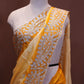 ROYAL CREPE FABRIC SAREE IN DOUBLE TONE WITH BUTI AND AARI WORK BORDER  (WITH AARI WORK BLOUSE ) ##SR611