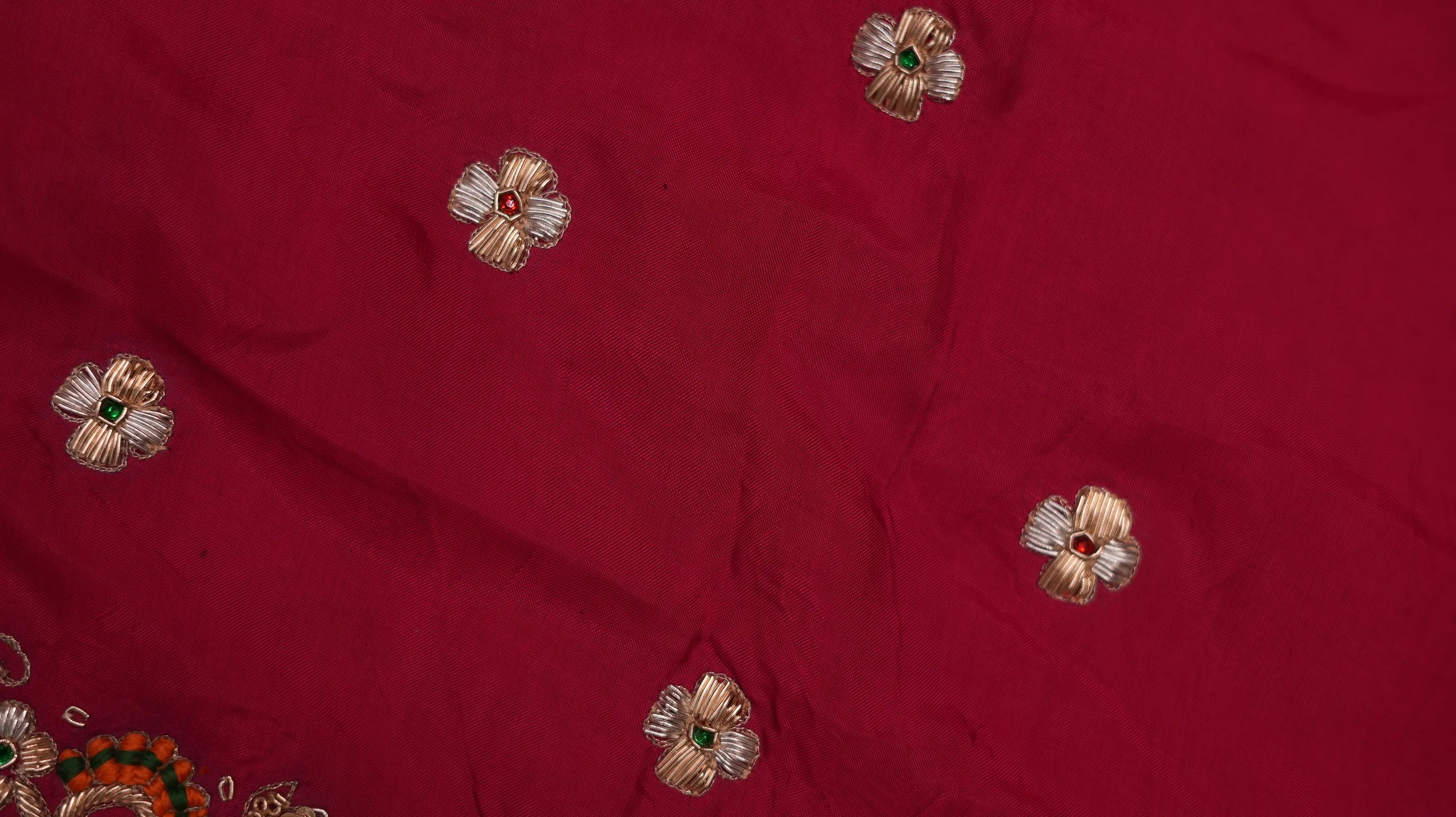 Peacock Design Zardozi Handwork Blouse on Silk Fabric (FULLY CUSTOMISABLE)