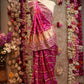 GHATCHOLA PURE GAZZI SILK FABRIC BANDHANI SAREE WITH HANDWORK (WITH BLOUSE) ##SR009