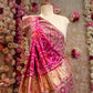 GHATCHOLA PURE GAZZI SILK FABRIC BANDHANI SAREE WITH HANDWORK (WITH BLOUSE) ##SR009