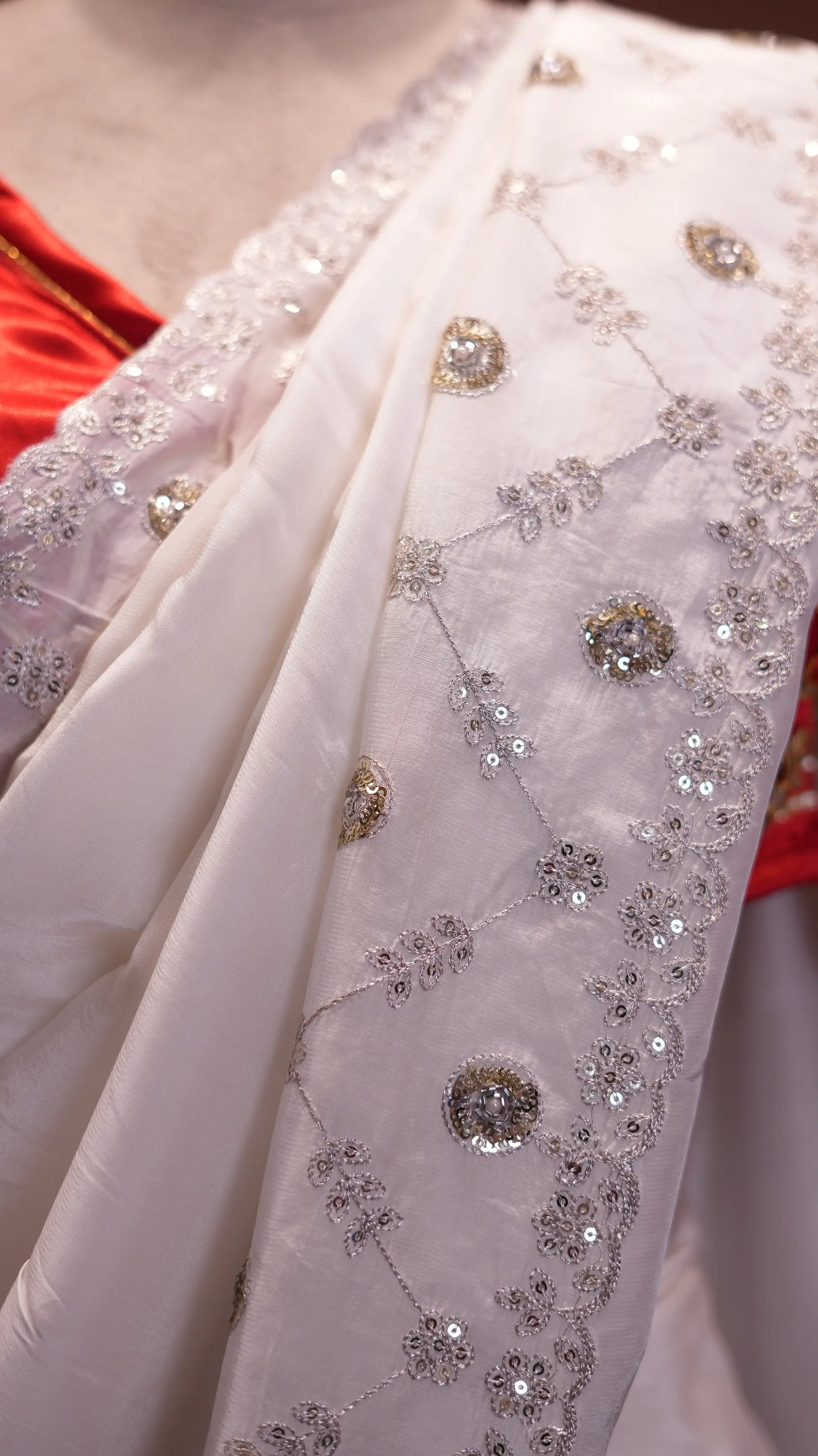 Rajasthani Gota Patti Angi Blouse with Chiffon Sequence Saree