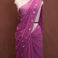 ROYAL GEORGETTE FABRIC SAREE WITH SMALL BUTI DESIGN AND CUT WORK BORDER (WITH RUNNIG BLOUSE) ##SR616