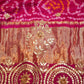 GHATCHOLA PURE GAZZI SILK FABRIC BANDHANI SAREE WITH HANDWORK (WITH BLOUSE) ##SR009