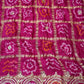 GHATCHOLA PURE GAZZI SILK FABRIC BANDHANI SAREE WITH HANDWORK (WITH BLOUSE) ##SR009