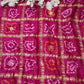 GHATCHOLA PURE GAZZI SILK FABRIC BANDHANI SAREE WITH HANDWORK (WITH BLOUSE) ##SR009