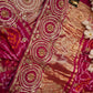 GHATCHOLA PURE GAZZI SILK FABRIC BANDHANI SAREE WITH HANDWORK (WITH BLOUSE) ##SR009